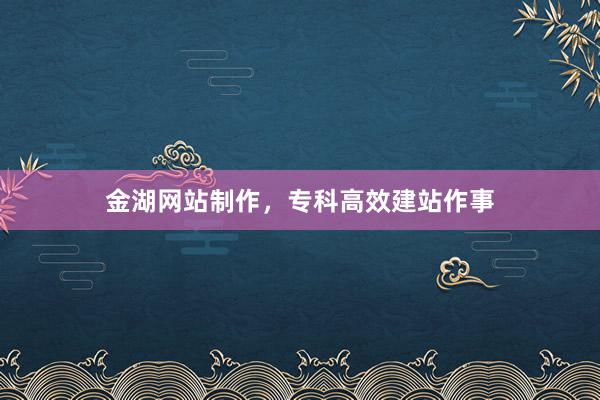 金湖网站制作，专科高效建站作事